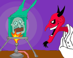 'Beelzebub's Bunsen Burner' by Cecil D. Spraith (the renowned born-again Christian artist)